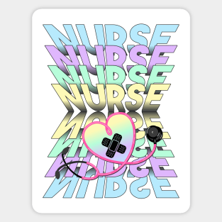 Nurse colorful pastel design Sticker